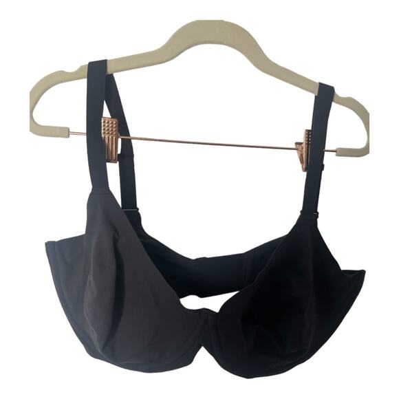 SKIMS Fits Everybody Unlined Demi Bra Underwire Adjustable Straps Onyx Sz 40DDDD - Picture 3 of 5